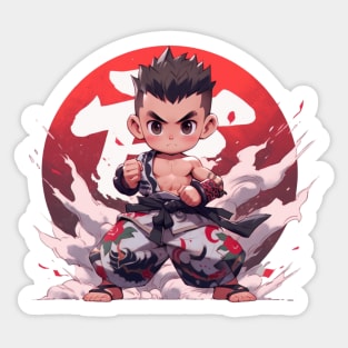 Chibi Karate Kid Sticker